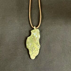 Moss Agate Stone Pendant Necklace